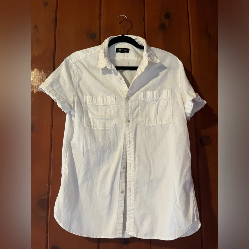 Madewell white double pocket button down - Picture 1 of 1